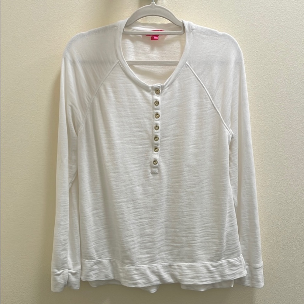 Lily Pulitzer White Long Sleeve Top